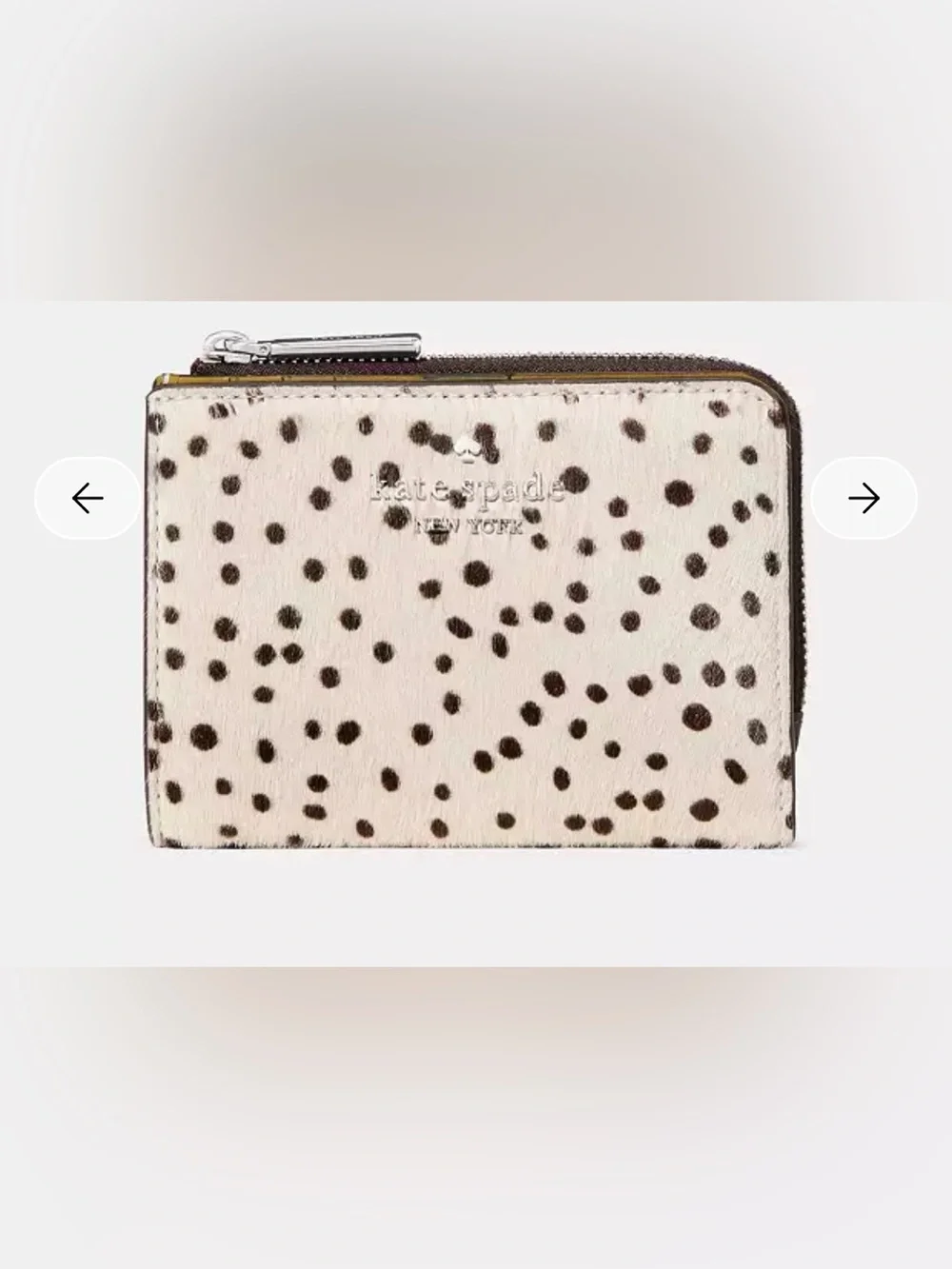 kate spade Haircalf Small L-zip Wallet